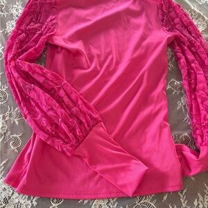 ADORA Vibrant Pink Long Sleeve Top